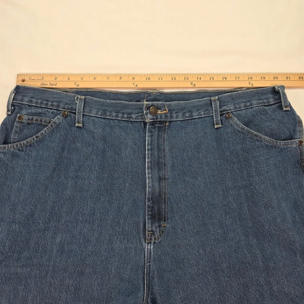 Dickies Mens Carpenter Denim Shorts Blue Medium Wash Utility‎ Workwear Size 42